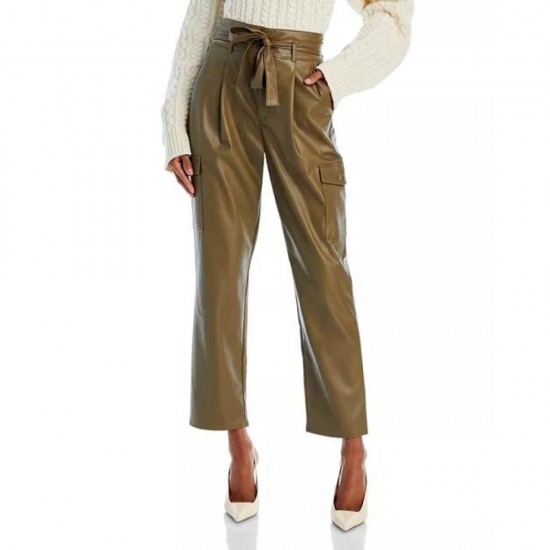 Leather Paperbag-Waist Pants - 100% Exclusive