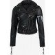 womens printed Water-repellent biker jacket