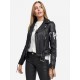 womens printed Water-repellent biker jacket